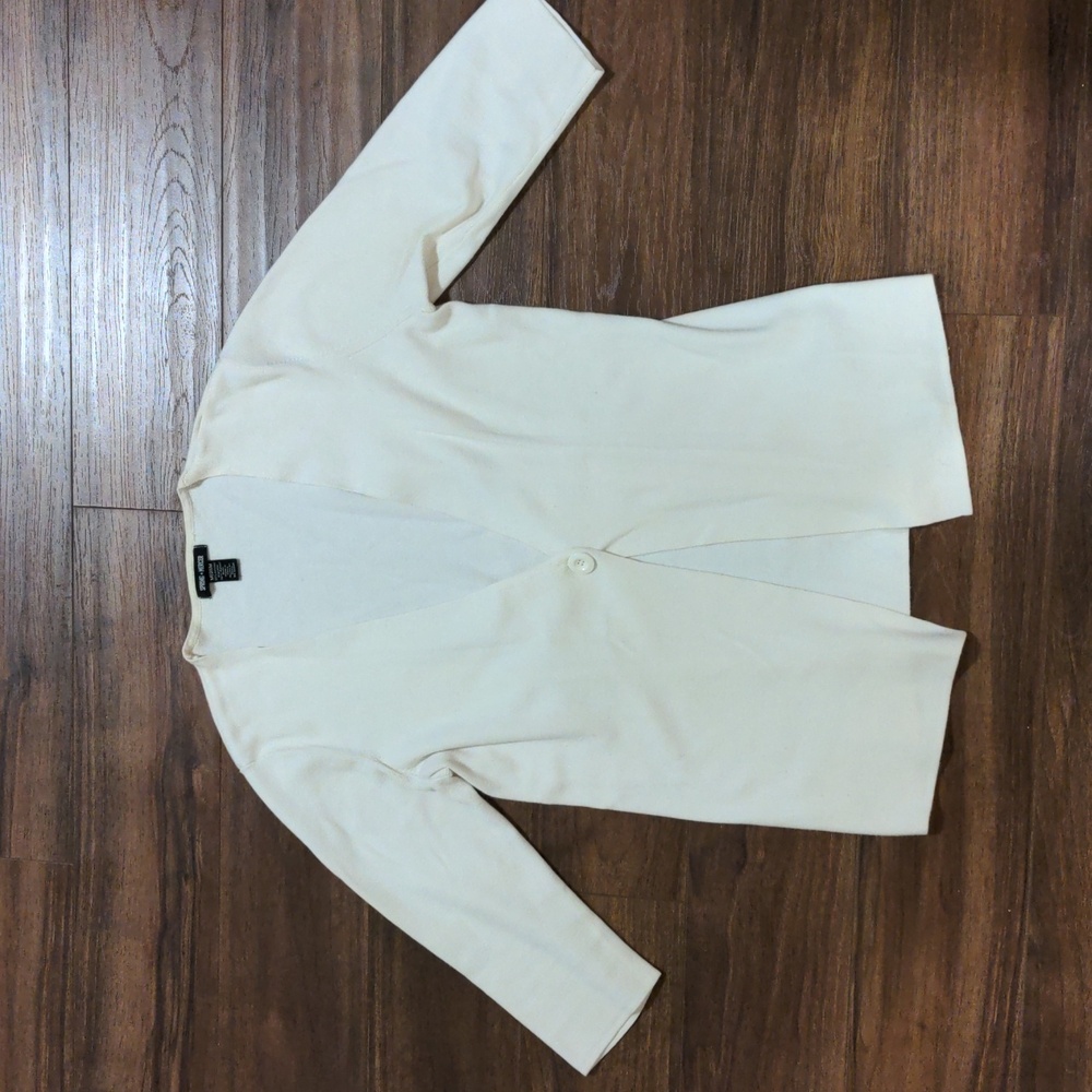 Spring + Mercer Cotton White Cardigan